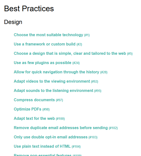 Extrait de bonnes pratiques répertoriées sur le site Ecometer