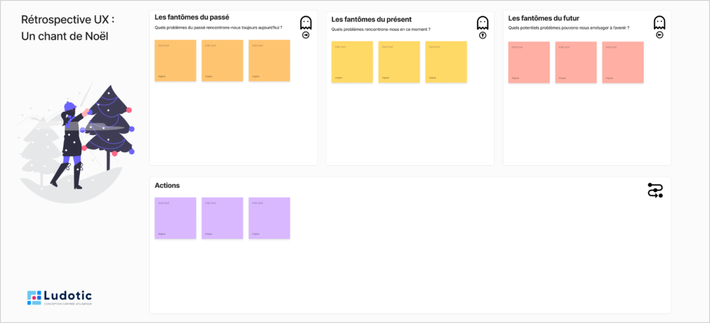 Une rétrospective Chant de Noël organisée sur FigJam 