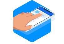 illustration main touchant un écran de téléphone