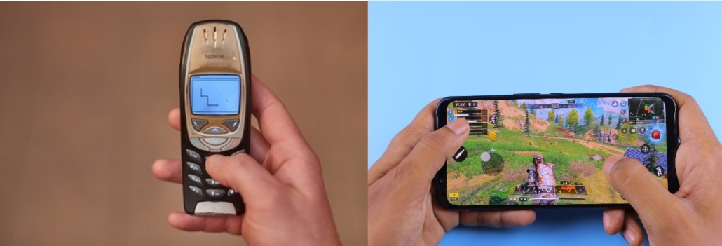 Du jeu Snake sur les premiers téléphones portables jusqu'aux jeux sur smartphones d'aujourd'hui